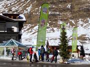 Shuttle stop in the village