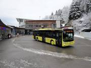 Ski bus at the valley station Kreuzjochbahn