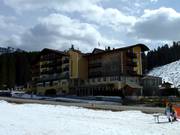 The Hotel Sonnenhof at the bottom of the ski resort