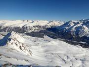 View from Piz Nair over the Corviglia ski area