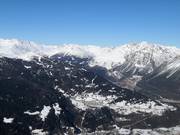 View of the ski resort