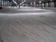 Groomed slope in the ski hall