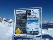 Information board at the snowpark