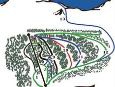 Trail map Gruvbacken
