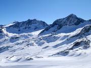 View from Daunjoch over the Stubai Glacier