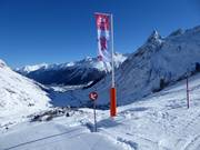Flags at the park stations