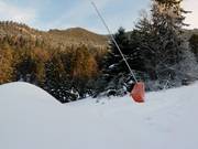 Snowmaking with lances on the slope