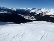 Panoramic view from the ski resort of Jakobshorn