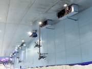 Cooling and snow production on the hall ceiling