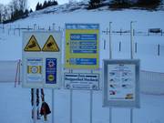 Signposts at the mountain station