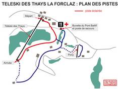 Trail map Les Thays – La Forclaz