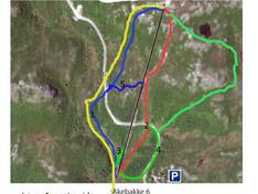 Trail map Vegglifjell