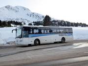 Ski bus in the ski resort of Jochgrimm (Passo Oclini)