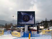Illuminated display at the valley station