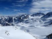 View from Daunjoch over the Stubai Glacier