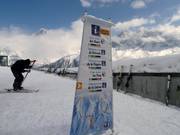 Information about the main connecting slopes and valley runs