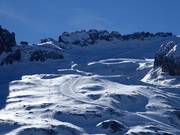 Challenging slopes on the Marmolada