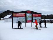 Information boards in the ski area
