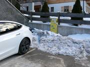 E-charging station at the valley station of the Jennerbahn