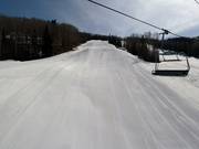 Freshly groomed slope in Telluride