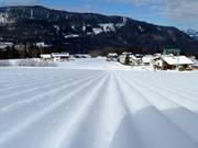 Groomed slope in the Thiersee-Mitterland ski area