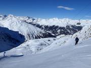 Difficult slope at the Leppleskofelbahn