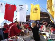 There is always a great atmosphere at the Gletscherhütte.