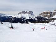 View from the Belvedere to the Col Rodella with Langkofel