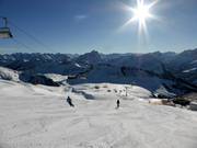 Easy slope 6 at the top of the ski area