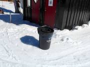 Trash bins in the Norefjell ski area