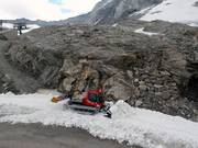 In summer, the access routes to the lifts at the Tuxer Fernerhaus are prepared.