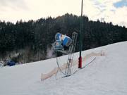 Snow cannon on the piste