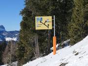 Signage in the ski area