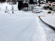 Easy slope at the conveyor belt in the valley