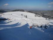 The only challenge in the ski area: the upper slope at Steinbrink