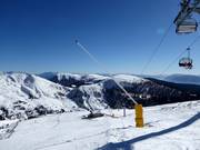 Snowmaking with lances in the Meran 2000 ski area