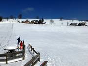 Practice area at the rope lifts