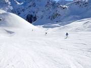 The blue slope Des Alpes 1 at Langenstein