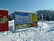 Large information board at Burtschasattel