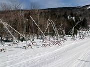 The snow guns are waiting for their next use