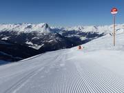 Tscheyeck run freshly groomed in the morning