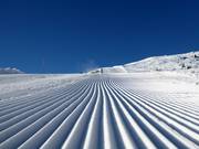 Perfectly groomed slope in the Grimentz/Zinal ski area