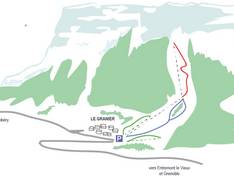 Trail map Col du Granier