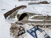 Through the tunnel, you reach the Tiefenbachferner in spring and autumn.