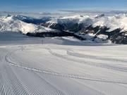 Perfectly groomed slope at Jakobshorn