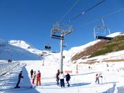 Beginner area in Les Agudes Village with conveyor belt