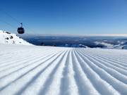 Perfect slope grooming in the Whakapapa ski area