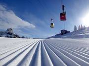 Freshly groomed slope on the Kampenwand