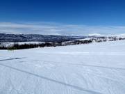 Easy and wide slope in the ski resort of Hemavan