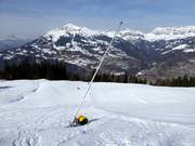 Snow-making lance in the ski resort of Grüsch Danusa